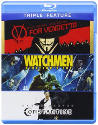 V for Vendetta / Watchmen / Constantine  (Triple-Feature) (2012) (Blu Ray / Multipack) Pre-Owned: Disc(s) and Case