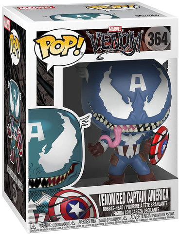 POP! Marvel #364: Venom - Venomized Captain America (Funko POP! Bobble-Head) Figure and Box w/ Protector