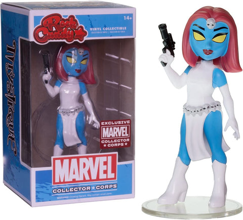 Marvel Universe - X-Men: Mystique (Exclusive Collector Corps) (Vinyl Collectible) (Funko Bubble-Head) (Rock Candy) Figure and Box