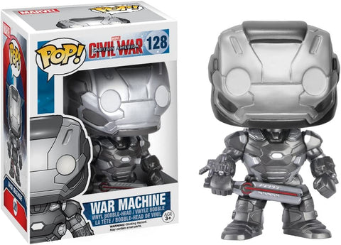 POP! Marvel #128: Captain America Civil War - War Machine (Funko POP! Bobble-Head) Figure and Box w/ Protector