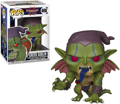 POP! Spider-man Into The Spiderverse #408: Green Goblin (Funko POP! Bobblehead) Figure and Box + Protector
