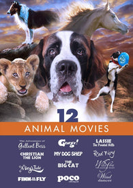 Animal Movies - Family Film 12 Pack: Lassie: The Painted Hills - A Dog's Take - The Lion Who Thought He Was People - George! - Red Fury + 7 more! (DVD) Pre-Owned