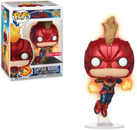 POP! Marvel #433: Captain Marvel - Captain Marvel (Glows in the Dark) (Target Exclusive) (Funko POP! Bobble-Head) Figure and Box w/ Protector