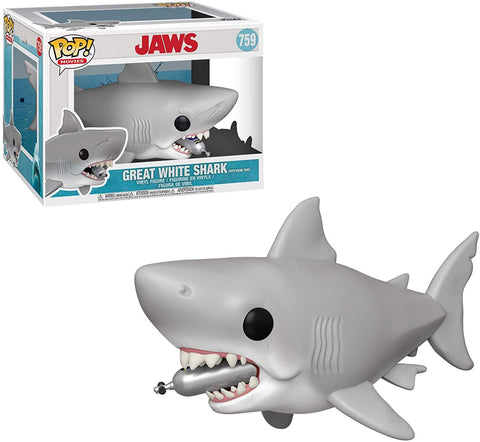 POP! Movies #759: Jaws - Great White Shark (With Diving Tank) (Funko POP!) Figure and Original Box