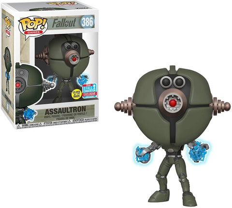POP! Games #386: Fallout - Assaultron (Glows in the Dark) (2018 Fall Convention Limited Edition Exclusive)  (Funko POP!) Figure and Box w/ Protector