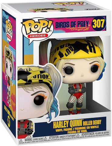 POP! Heroes #307: Birds of Prey - Harley Quinn (Roller Derby) (Funko POP!) Figure and Box w/ Protector