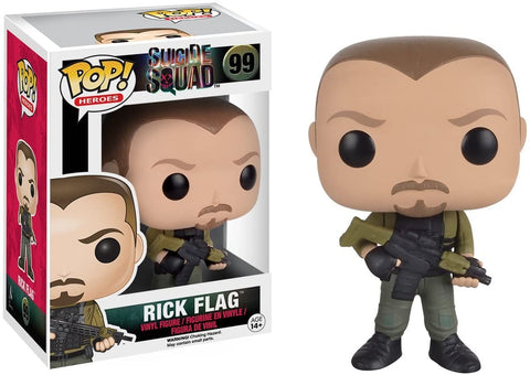 POP! Heroes #99: Suicide Squad - Rick Flag (Funko POP!) Figure and Box w/ Protector