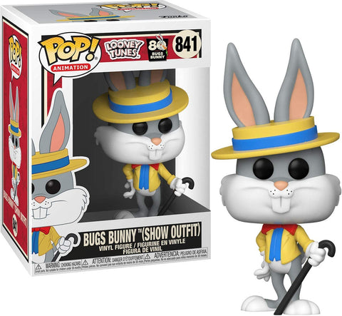 POP! Animation #841: Looney Tunes - 80th - Bugs Bunny (Show Outfit) (Funko POP!) Figure and Box w/ Protector