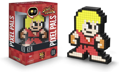 Pixel Pals #016: Street Fighter II - Ken Masters (30th Anniversary) (Capcom) (PDP Lighted Figure) NEW w/ Box Protector