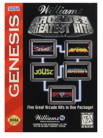 Williams Arcade's Greatest Hits (Sega Genesis) Pre-Owned: Cartridge, Manual, and Box