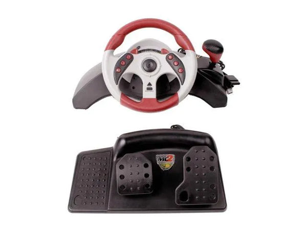 Mad Catz Universal MC2 Racing Steering Wheel and Pedals - Grey