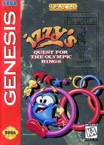 Izzy's Quest For The Olympic Rings (Sega Genesis) Pre-Owned: Game, Manual, and Box