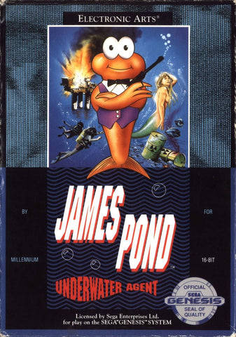James Pond: Underwater Agent (Sega Genesis) Pre-Owned: Game, Manual, and Box