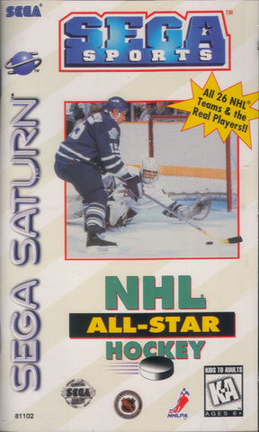 NHL All-Star Hockey (Sega Saturn) Pre-Owned: Game, Manual, and Case
