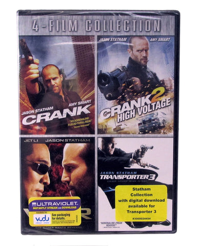 Crank, Crank 2 High Voltage, War, Transporter 3 (DVD) Pre-Owned
