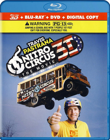 Nitro Circus: The Movie 3D (Blu Ray 3D + Blu Ray+ DVD Combo) Pre-Owned: Disc(s) and Case