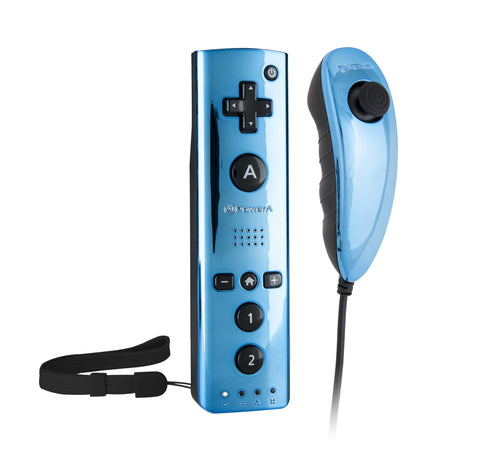 Wireless Remote Controller - PowerA / Chrome Blue (Nintendo Wii Accessory) Pre-Owned (Nunchuk NOT included)