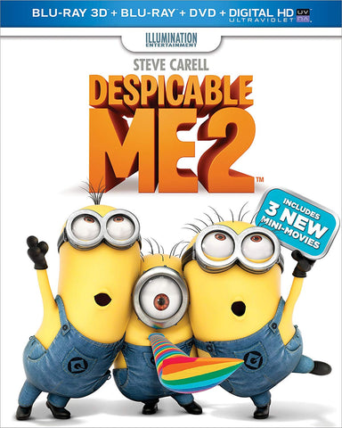 Despicable Me 2 (3D Br + Blu-ray + DVD) Pre-Owned