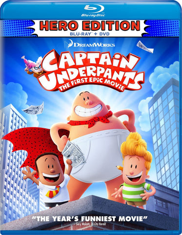 Captain Underpants: The First Epic Movie (Blu Ray + DVD Combo) Pre-Owned