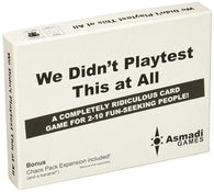 We Didn't Playtest This at All: With Chaos Pack (Card & Board Games) NEW