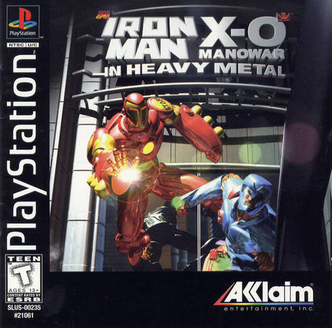 Iron Man in Heavy Metal/X-O Manowar (Playstation 1) Pre-Owned: Game, Manual, and Case