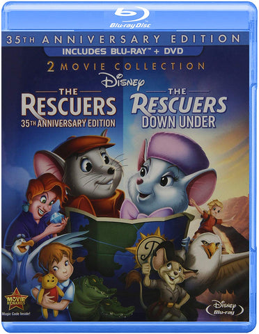 The Rescuers / The Rescuers Down Under (Blu-ray + DVD) Pre-Owned
