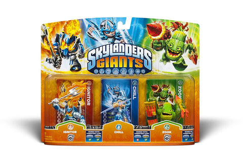 Ignitor + Chill + Zook (Triple Pack) (Skylanders Giants) Pre-Owned: Figures Only