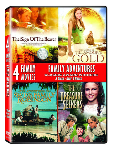 4 Films - Family Adventures Collector's Set  (The Sign of the Beaver / The Legend of Tillamook's Gold / The Adventures of Swiss Family Robinson / The Treasure Seekers)  (DVD) Pre-Owned