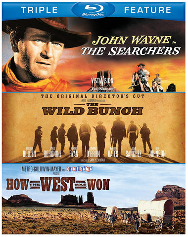Searchers / Wild Bunch / How the West Was Won (Triple-Feature) (Blu Ray) Pre-Owned: Disc(s) and Case