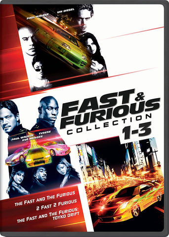 Fast & Furious Collection: 1, 2 & 3 (DVD) Pre-Owned: Disc(s) and Case