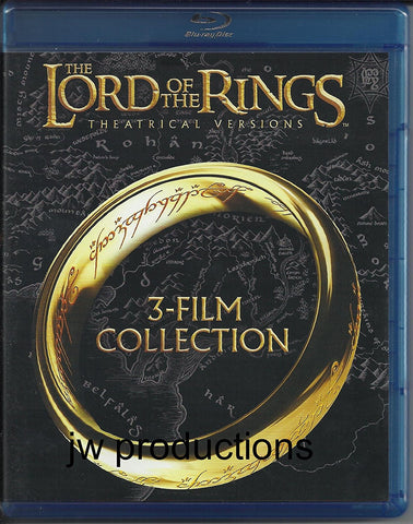The Lord of the Rings: 3 Film Collection (The Fellowship of the Ring, The Two Towers, Return of the King) (Blu Ray) Pre-Owned