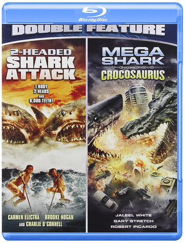 2 Headed Shark Attack / Mega Shark Vs. Crocosaurus (Blu Ray) Pre-Owned