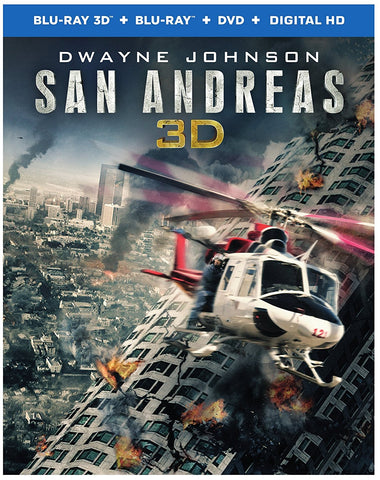 San Andreas 3D Collection (Blu Ray 3D + Blu Ray + DVD) NEW