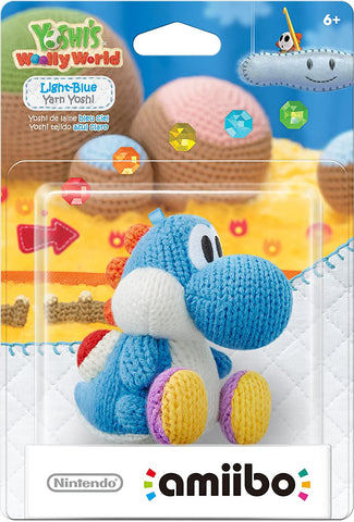 Yarn Yoshi - Light Blue (Yoshi's Woolly World) Amiibo (Nintendo) NEW