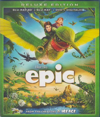 Epic (Deluxe Edition) (Blu Ray 3D + Blu Ray + DVD) Pre-Owned: Discs and Case