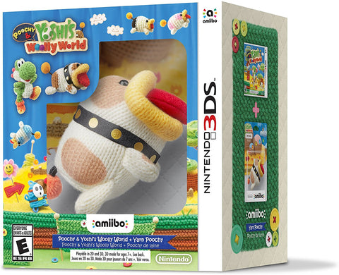 Poochy & Yoshi's Woolly World amiibo Bundle (Nintendo 3DS) NEW