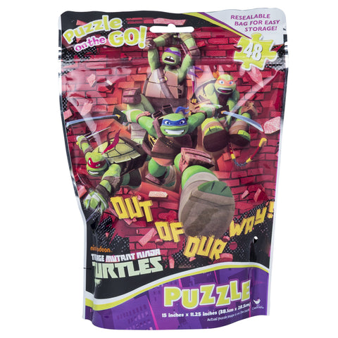 Nickelodeon Teenage Mutant Ninja Turtles, 48-piece Puzzle on the Go, in Resealable Bag