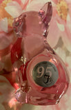 Fenton Art Glass / Sitting Cat / Pink Glass / Approx 3"/ 95th Fenton Anniversary Label / Stamped with Fenton Logo in Glass / No Original Box (Pre-Owned)