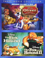 Oliver and Company / The Fox and Hound / The Fox and the Hound II (Blu-ray + DVD) NEW