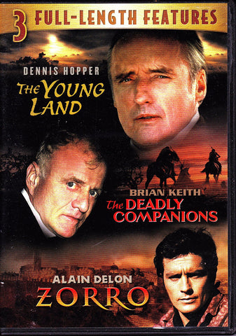 The Young Land / The Deadly Companions / Zorro (DVD) NEW