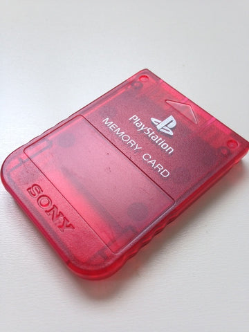 Official Memory Card - Red (Sony Playstation 1) Pre-Owned