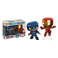 POP! Marvel 2 Pack: Captain America Civil War - Capatin America / Iron Man (Marvel Collector Corps Exclusive) (Funko POP! Bobble-Head) Figure and Box