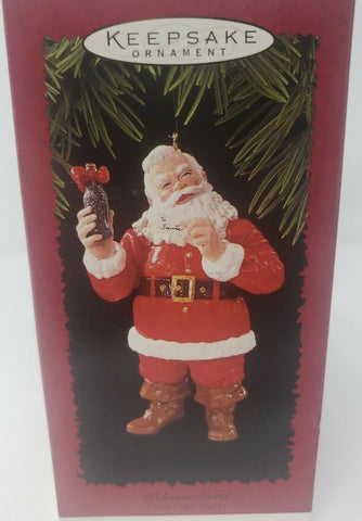 Welcome Guest - Coca-Cola Santa (1996) Duane Unruh (Hallmark Keepsake) Pre-Owned: Ornament and Box