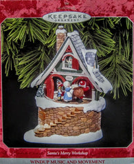 Santa's Merry Worshop - Windup Music and Movement (Ed Seale) 1998 (Hallmark Keepsake) Pre-Owned: Ornament and Box