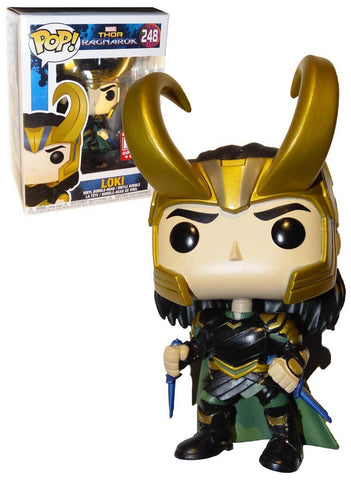 POP! Marvel #248: Thor Ragnarok - Loki (Marvel Collector's Corps Exclusive) (Funko POP! Bobble-Head) Figure and Box w/ Protector