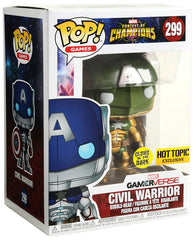 POP! Games #299: Marvel Contest of Champions - GamerVerse - Civil Warrior (Hot Topic Exclusive) (Glows in the Dark) (Funko POP! Bobble-Head) Figure and Box w/ Protector