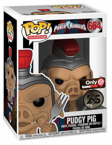 POP! Television #664: Saban's Power Rangers - Pudgy Pig (Gamestop Exclusive) (Funko POP!) Figure and Box w/ Protector
