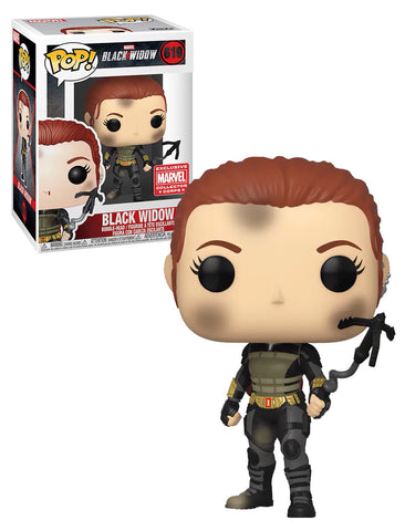 POP! Marvel #619: Black Widow - Black Widow (Marvel Collector Corps Exclusive) (Funko POP! Bobble-Head) Figure and Box w/ Protector