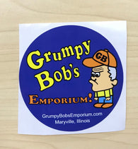 Grumpy Bob's Round Sticker - NEW