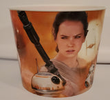 Star Wars The Force Awakens - Plastic Popcorn Bucket (BB-8 & Rey) - Lucas Film Promo 2015 (Pre-Owned)